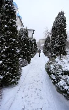 Winter road Stock Photos