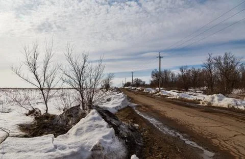 Winter road Foto stock