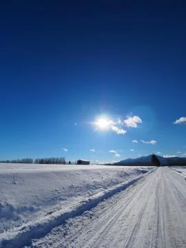 Winter Road Stock Photos