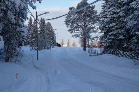 Winter road Stock Photos