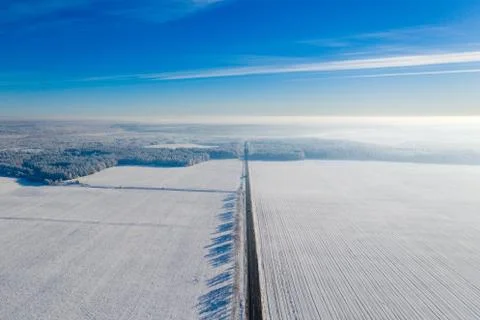 Winter road Stock Photos