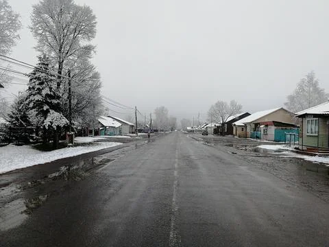 Winter road Foto stock