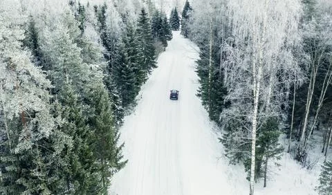 Winter road Foto stock