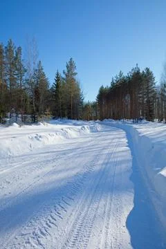 Winter road. Stock Photos
