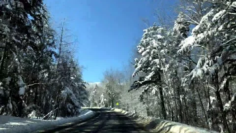 Winter Road Timelapse 库存影片 243240713