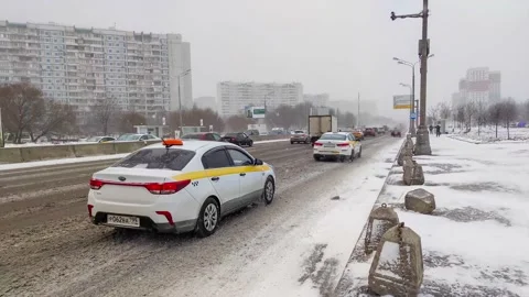 Winter road traffic Stock Footage 149942379