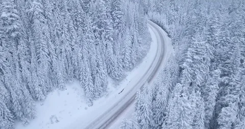 Winter Road Trip Video stock 95703609