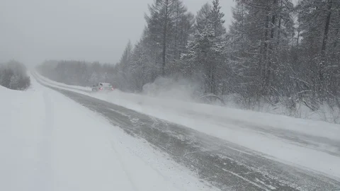 Winter road in Yakutiya Stock-Footage 123779756