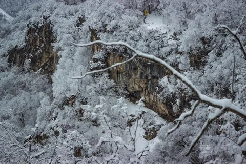 Winter rock Foto stock