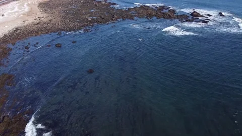 Winter rocks on the back shore - snow 2 Video stock 158640848
