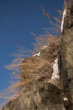 Winter rocks Stock Photos