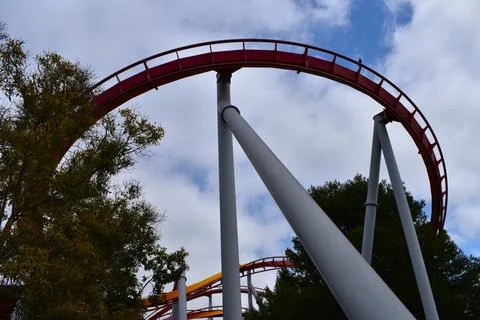 Winter Roller Coaster Stock Photos