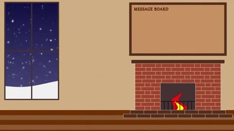 Winter room Looping streaming background. 1080p Stock Footage 258881007