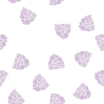 Winter running glyph seamless pattern sign 스톡 일러스트