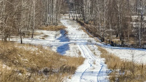 Winter rural landscape Stock Footage 140831883