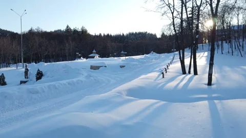 Winter rural landscape. Stock Footage 149040623