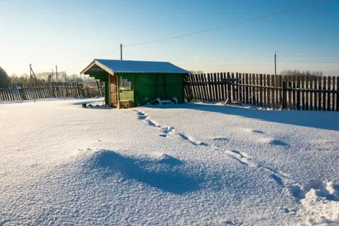 Winter rural landscape. Stock Photos