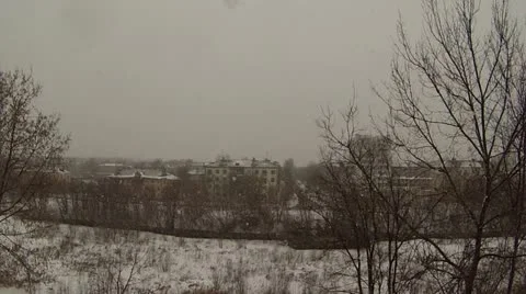 Winter in Russian city Video stock 21911188
