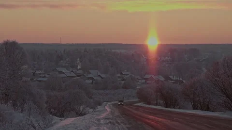 Winter in the Russian provinces Stock-Footage 58277189