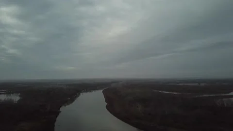 Winter on Sac river Stock Footage 208343640