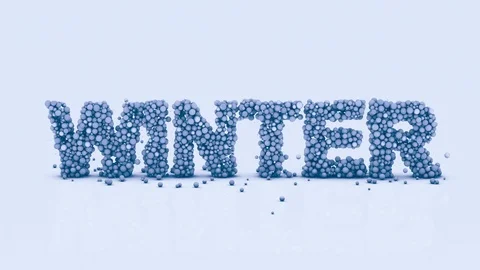Winter sale 3D text, abstract 3d rendering with moving geometric shapes. Stock Footage 123766236