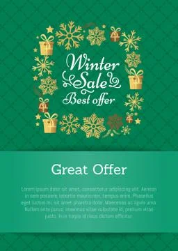 Winter Sale Best Offer on Vector Illustration Stock Illustration