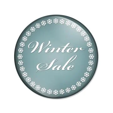Winter sale button Stock Illustration