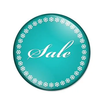 Winter sale button Stock Illustration