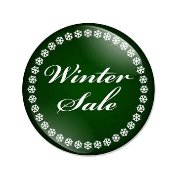 Winter sale button Stock Illustration
