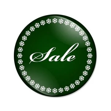 Winter Sale Button Stock Illustration