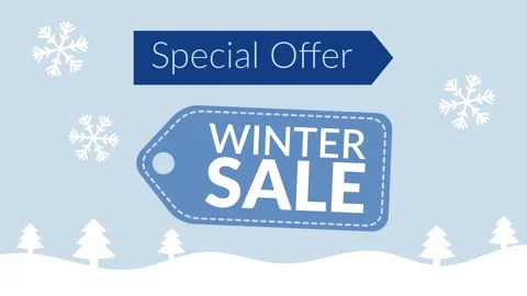 Winter Sale Vídeo Stock 335653555