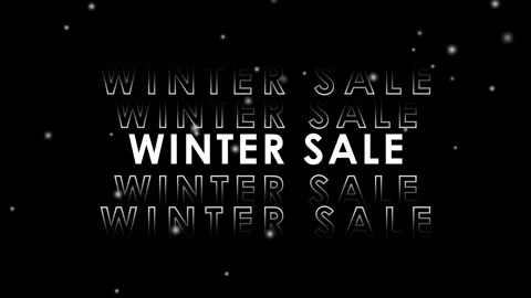 Winter sale Text animation 4k video Stock Footage 292508662