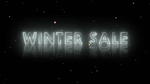 Winter sale Text animation 4k video Stock Footage 292736991