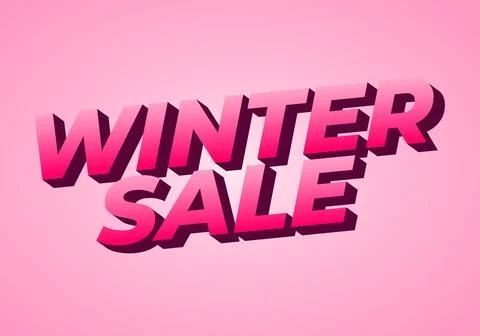 Winter sale. Text effect for social media or promotion ads Stock Illustration