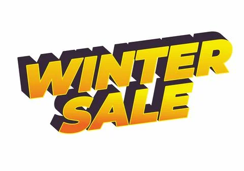 Winter sale text. Text effect for promotion ads in eye catching colors Stock Illustration