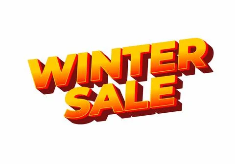 Winter sale text. Text effect for promotion ads in eye catching colors Stock Illustration