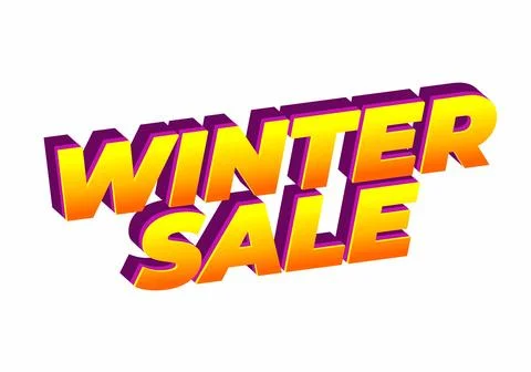 Winter sale text. Text effect for promotion ads in eye catching colors Stock Illustration