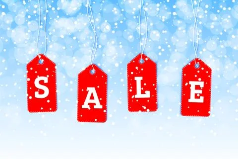 Winter sale vector background Stock Illustration