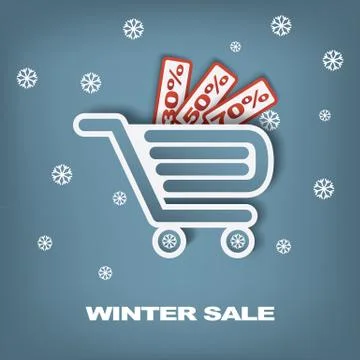 Winter sale vector concept Stock Illustration