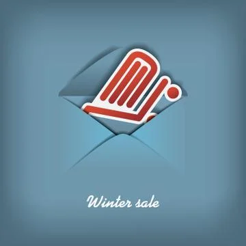 Winter sale vector concept Stock Illustration