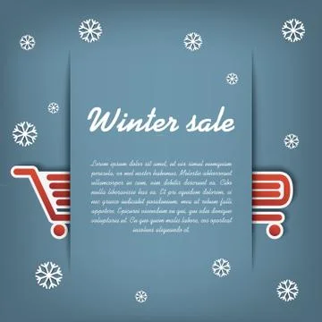 Winter sale vector concept Stock Illustration