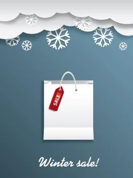 Winter sale vector concept Stock Illustration