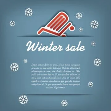 Winter sale vector concept Stock Illustration