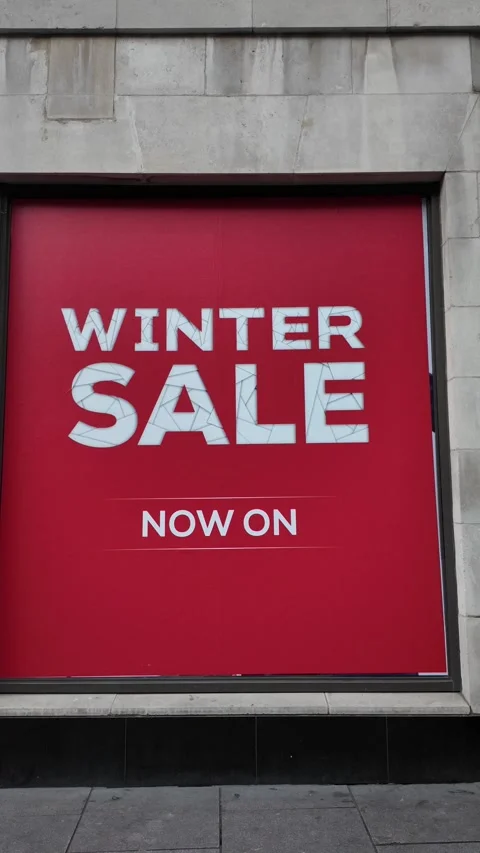 Winter Sale vertical Stock Footage 296593068