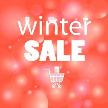 Winter sales message Stock Illustration