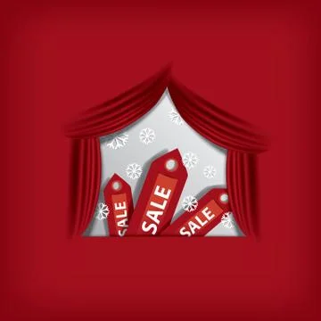 Winter sales vector design Stock Illustration