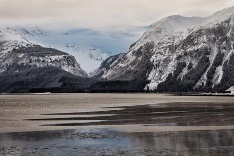 Winter sand patterns Stock Photos