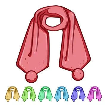 Winter scarf kid cartoon vector graphic 스톡 일러스트