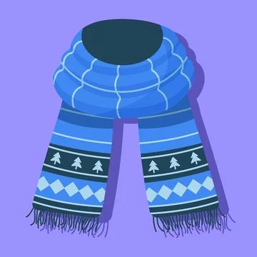 Winter Scarf Vector Illustration Stock Illustration