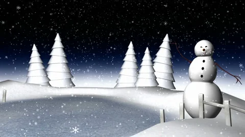 Winter Scene 02 Light Snow Video stock 989569